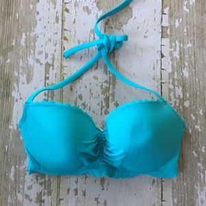 Victoria’s Secret bikini top 32DD halter turquoise